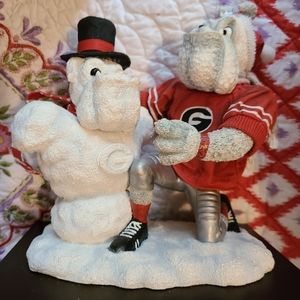 UGA Georgia Bulldogs mascot snowman